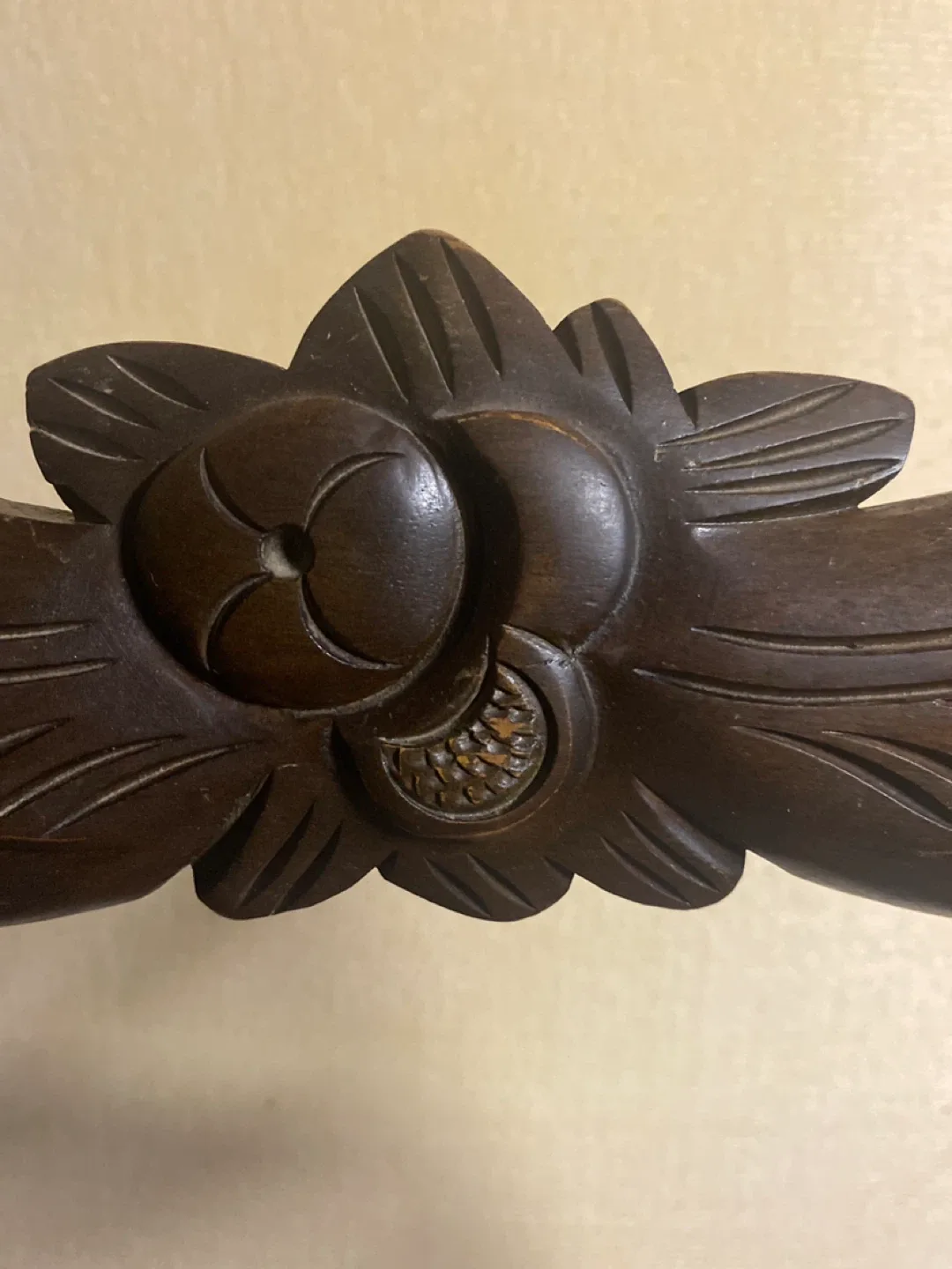 Antique Wooden Chair 🥕 with Striped Fabric Seat image indicator(3)