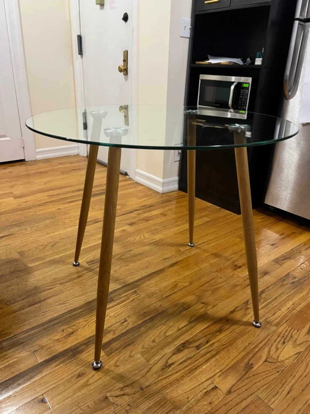 Round Glass Top Dining Table