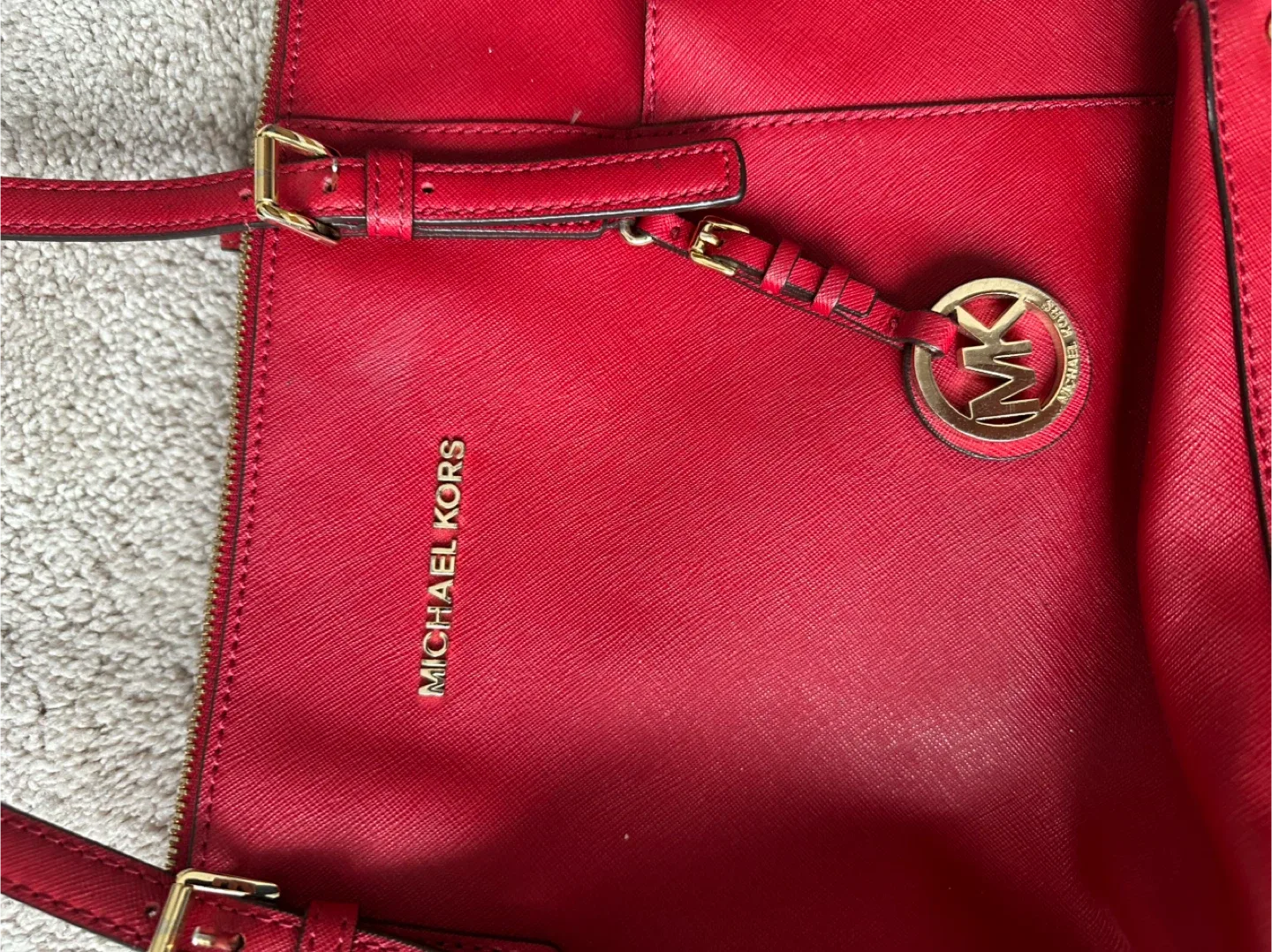 Michael Kors Red Tote Bag