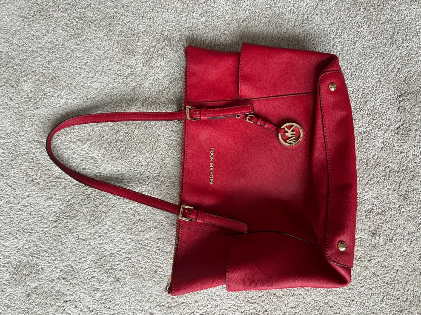 Michael Kors Red Tote Bag image indicator(2)