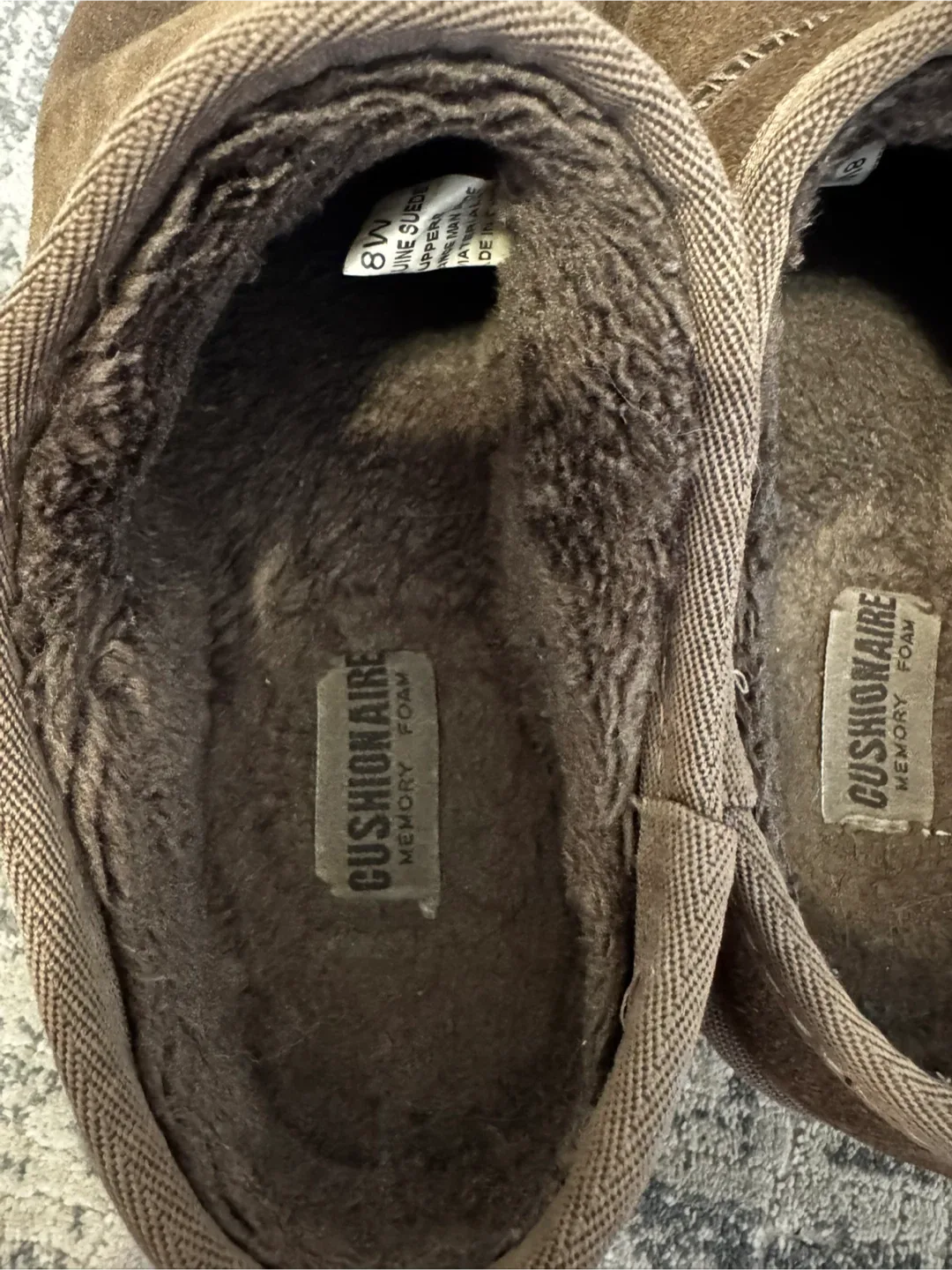 Cushionaire Memory Foam Brown Slippers Size 8W image indicator(5)