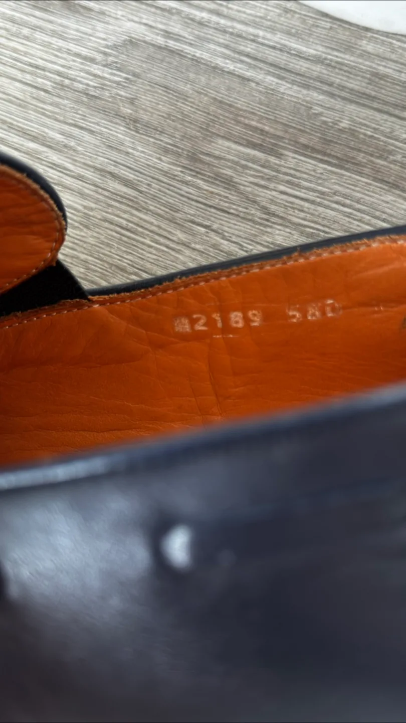 Men's Navy Blue Leather Tassel Loafers made in Italy 43 image indicator(10)