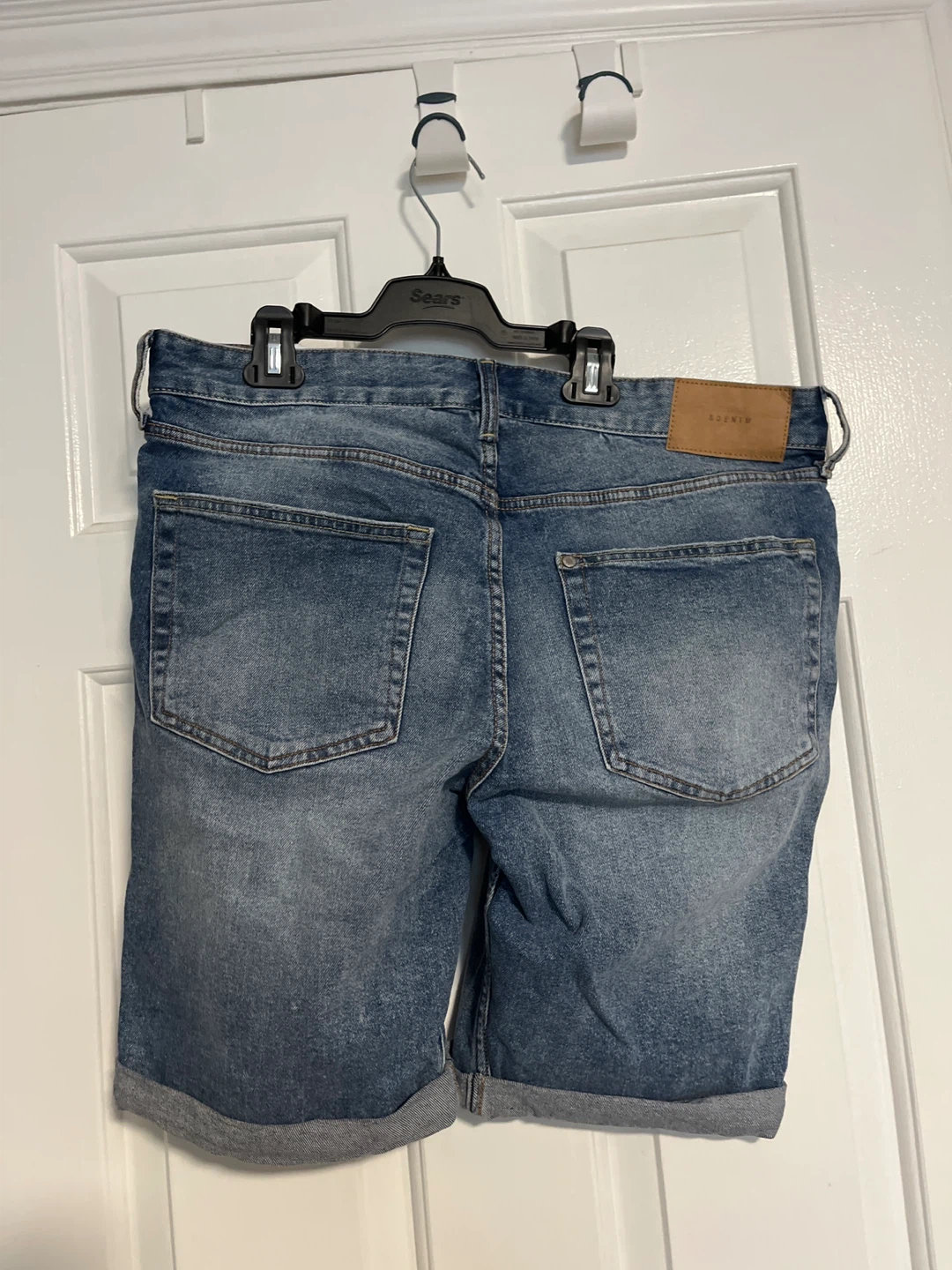 Denim Slim Fit Shorts - Size 34 - photo 2