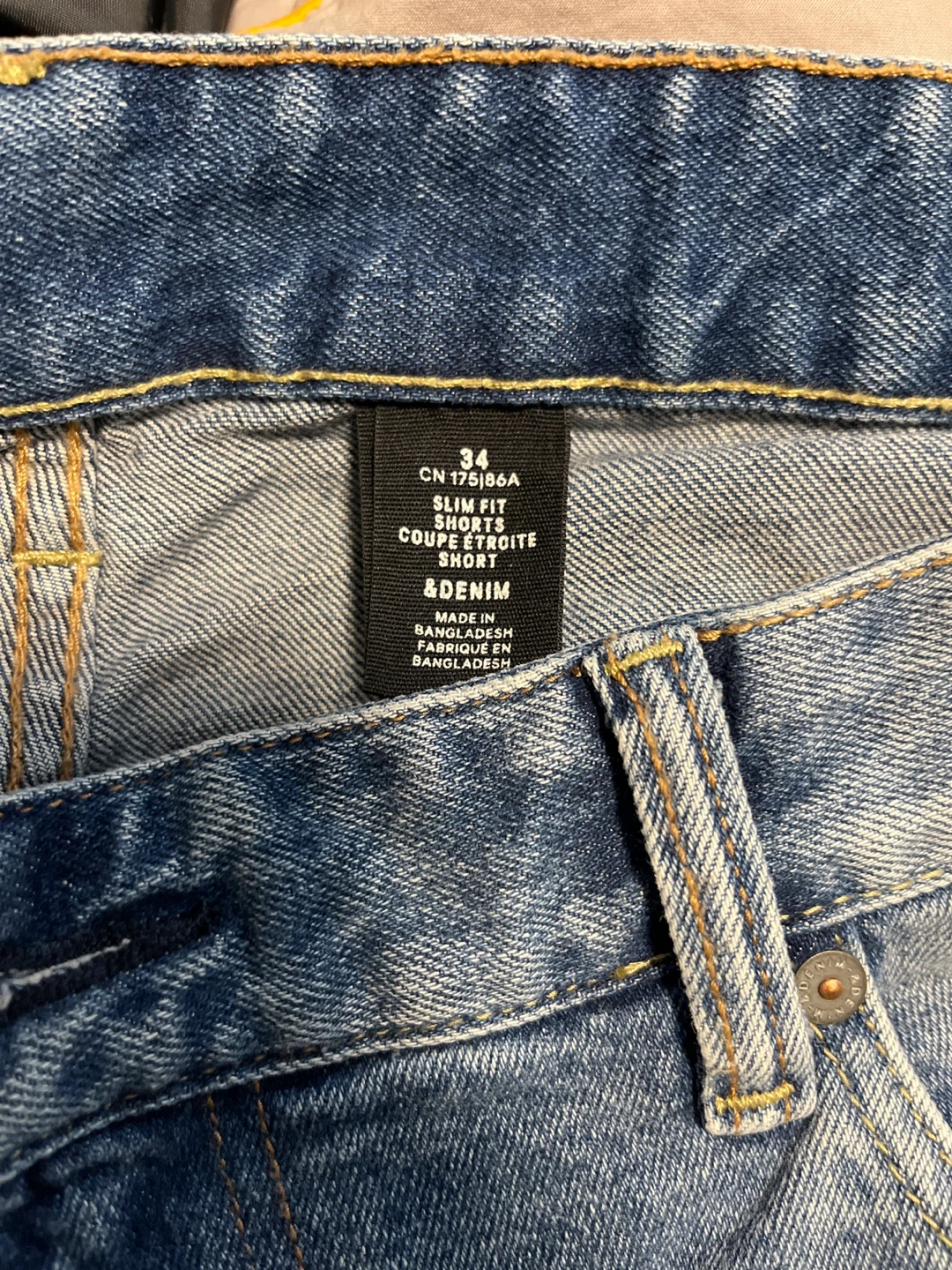 Denim Slim Fit Shorts - Size 34 - photo 3