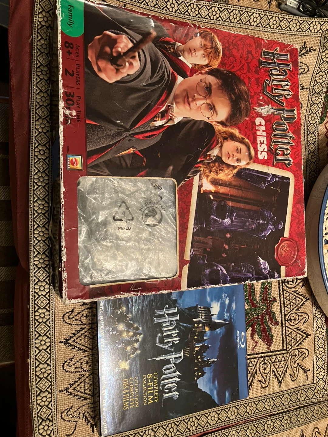 Harry Potter Chess Set + 8-Film Blu-Ray Collection