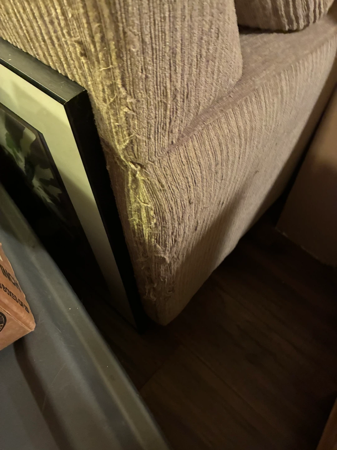 Comfortable Brown Corduroy Sofa - Some Wear - photo 4