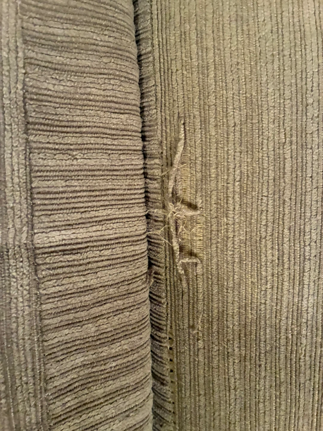 Comfortable Brown Corduroy Sofa - Some Wear - photo 3