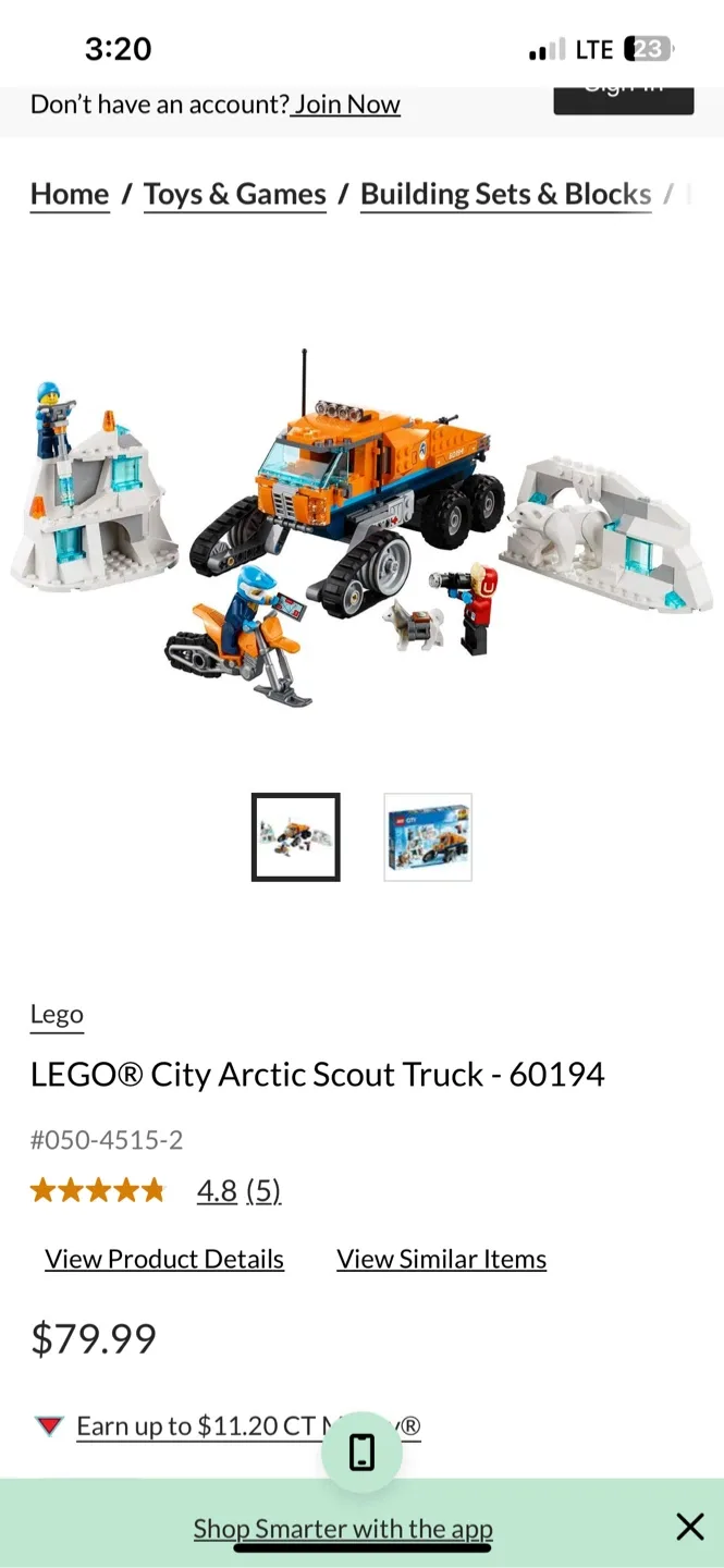 New LEGO City Arctic Scout Truck 60194, Ages 7-12, 322 Pcs image indicator(2)