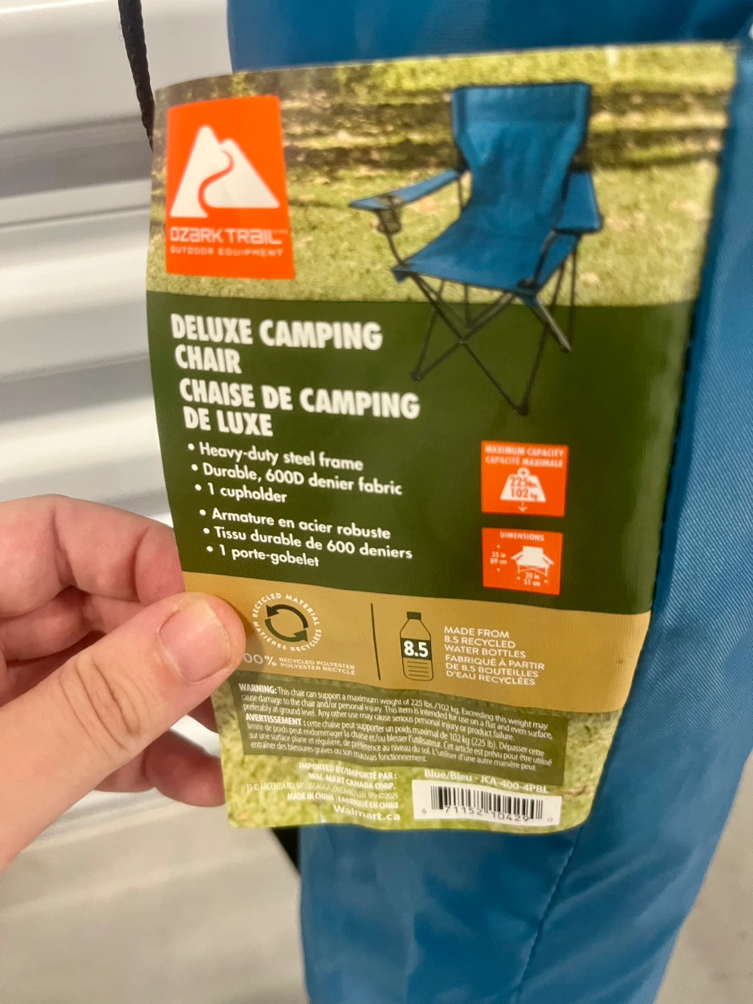 Ozark Trail Deluxe Camping Chair - Blue - photo 4