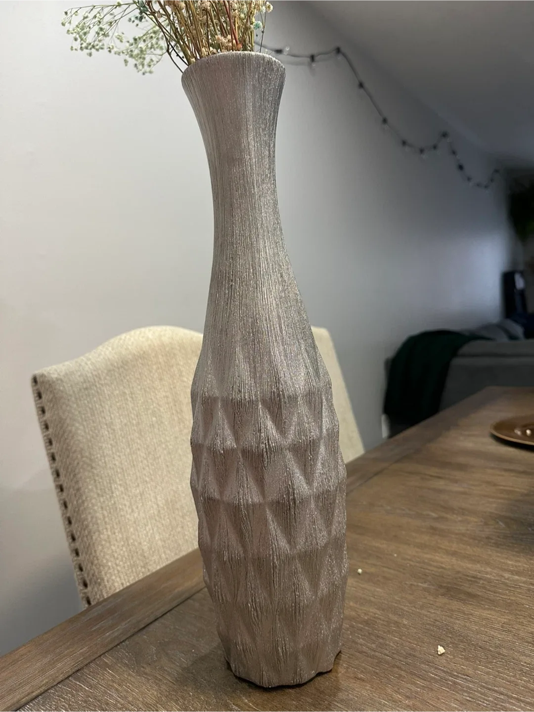 Decorative Silver Vase, 19.5 inches tall image indicator(2)