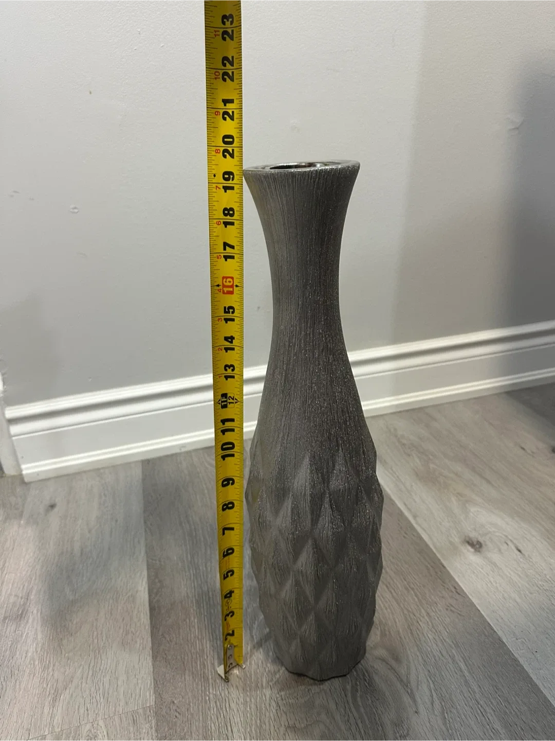 Decorative Silver Vase, 19.5 inches tall image indicator(4)