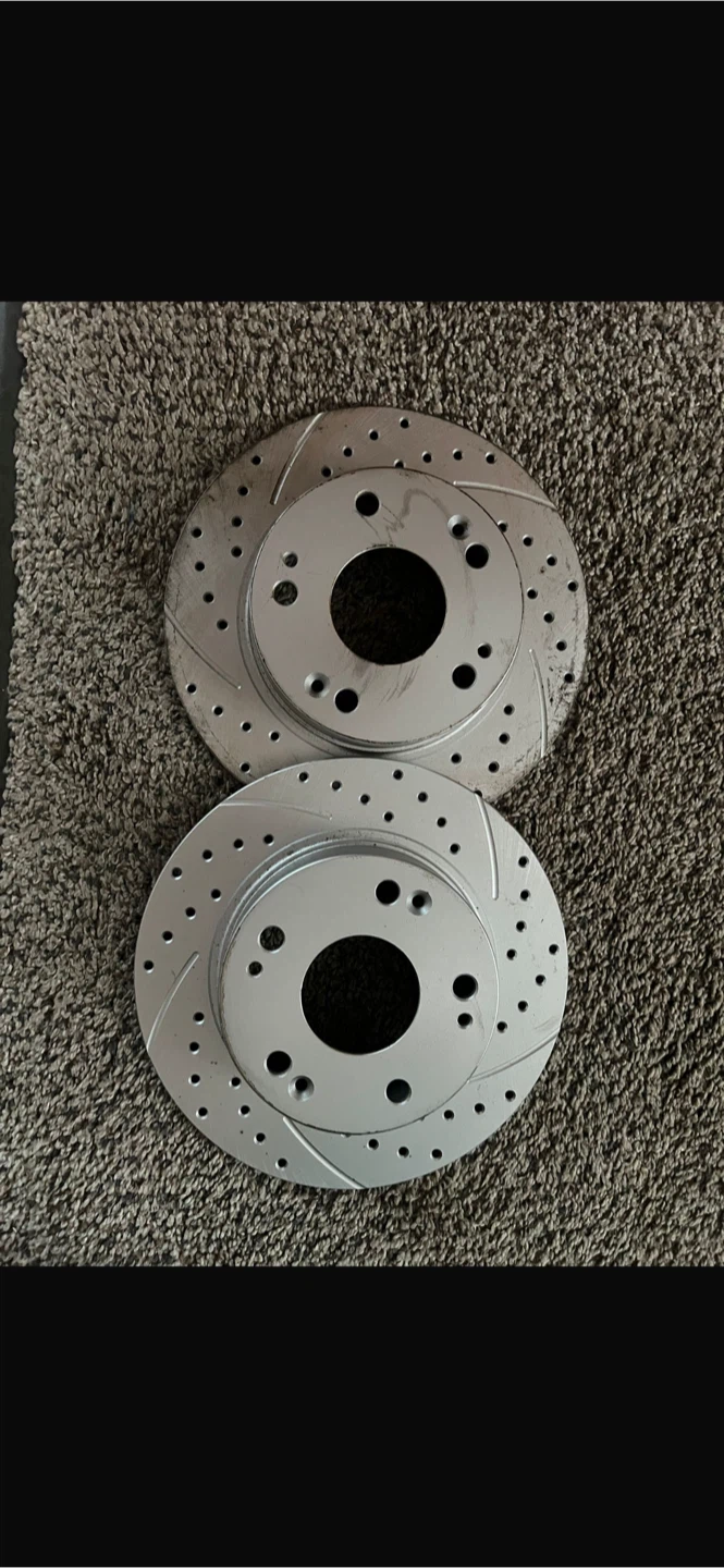 Pair of Silver Brake Rotors