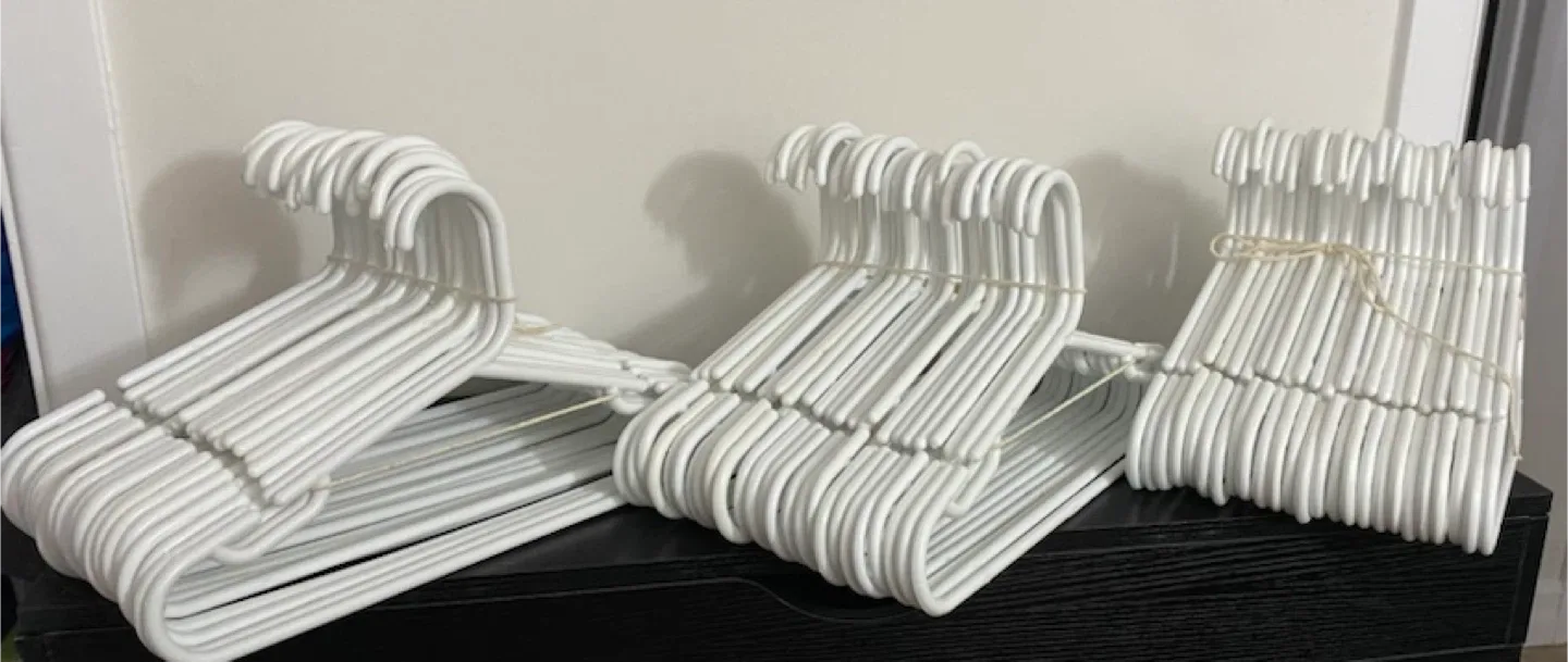 3 sets of 25 Small White Hangers image indicator(3)