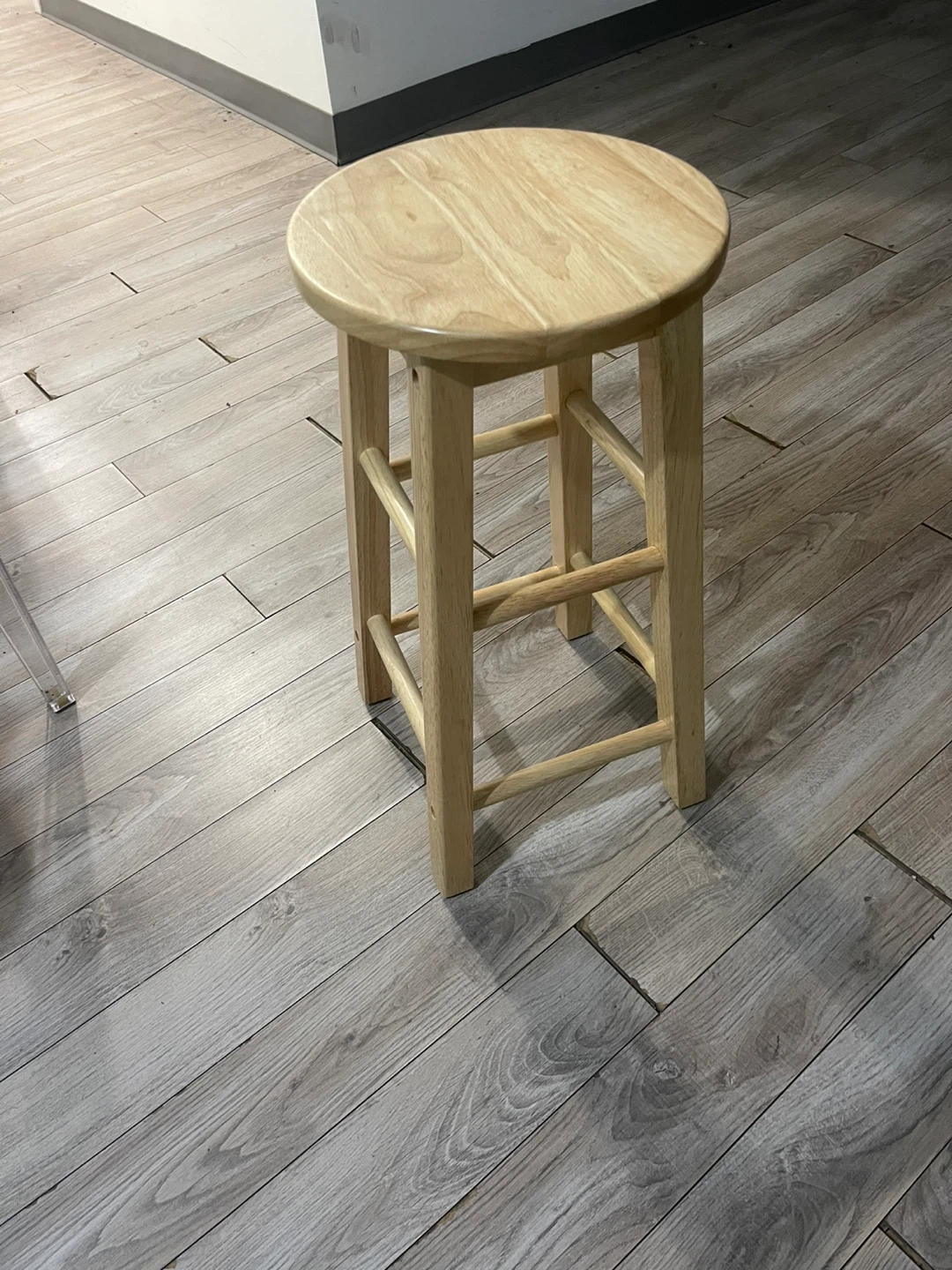 Round Wooden Stool - 24" Height