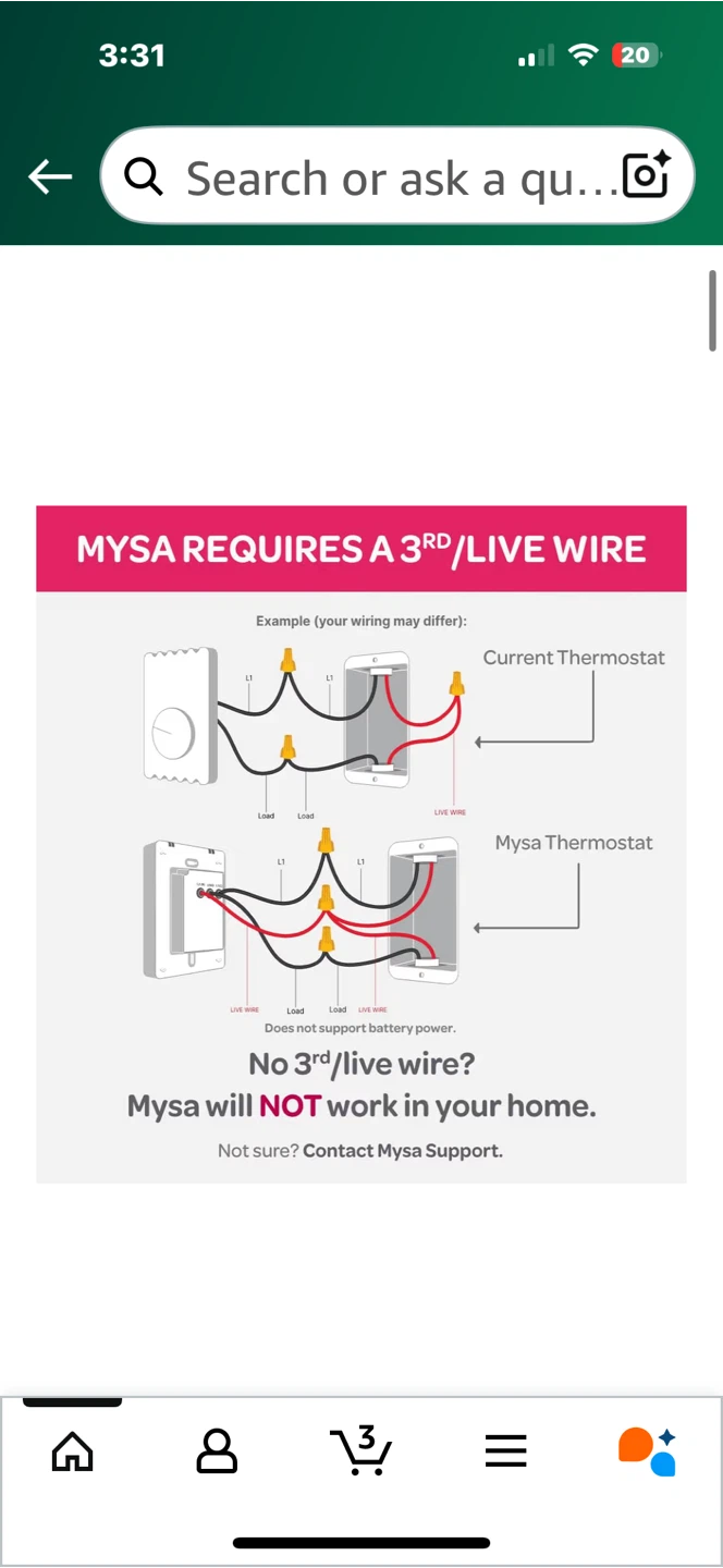 Mysa Smart Thermostat LITE for Electric Baseboard Heaters - photo 3
