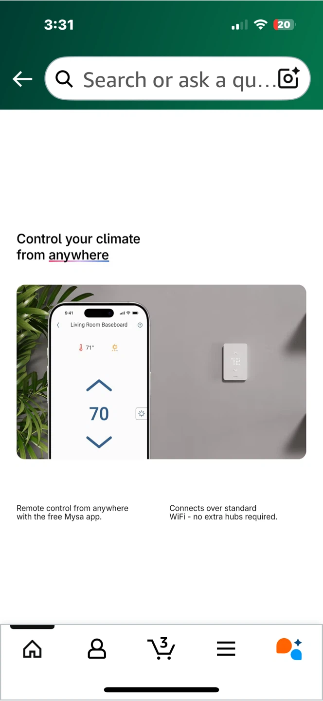Mysa Smart Thermostat LITE for Electric Baseboard Heaters - photo 5