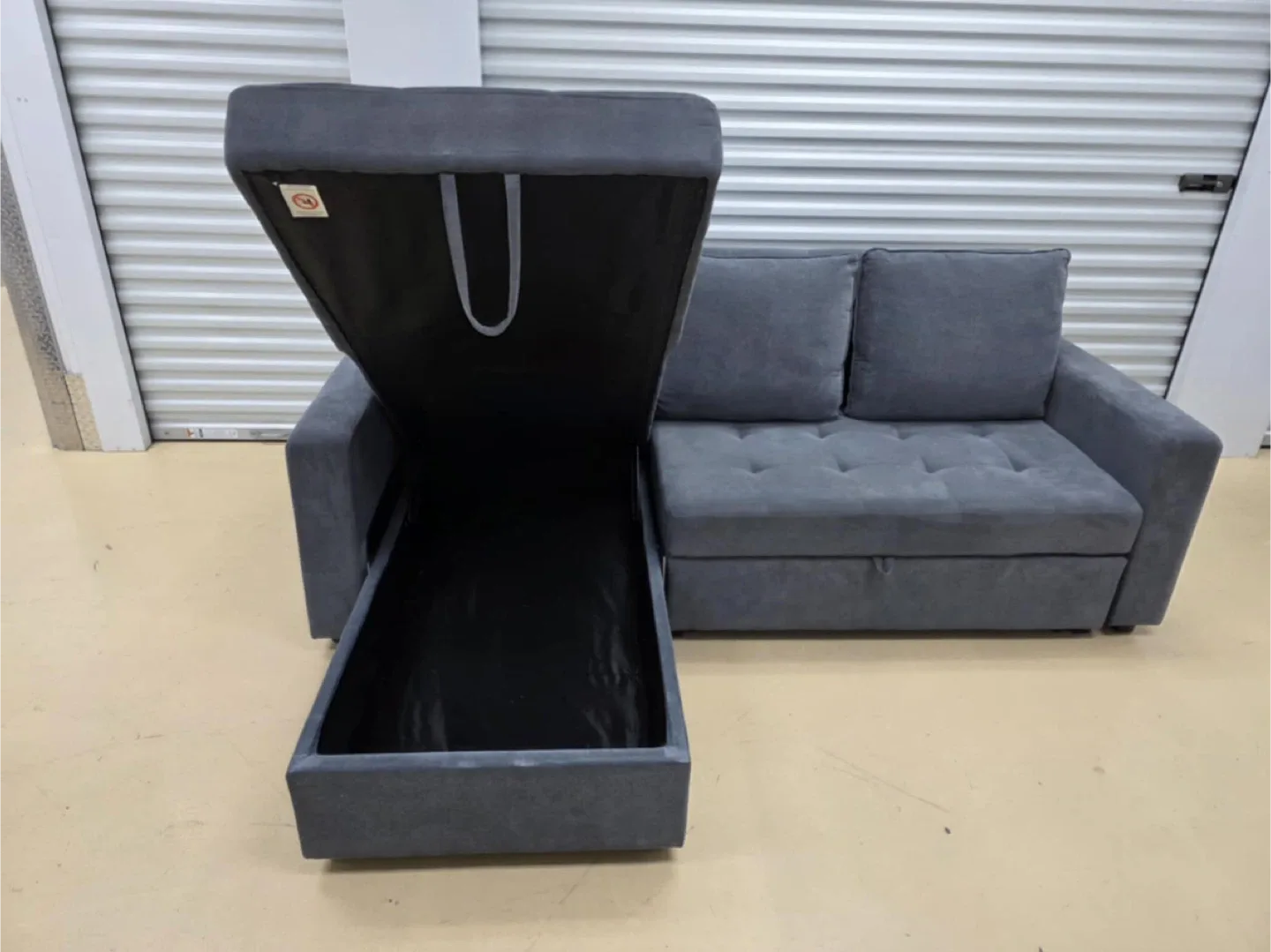 Grey Sectional Sofa with Storage image indicator(4)