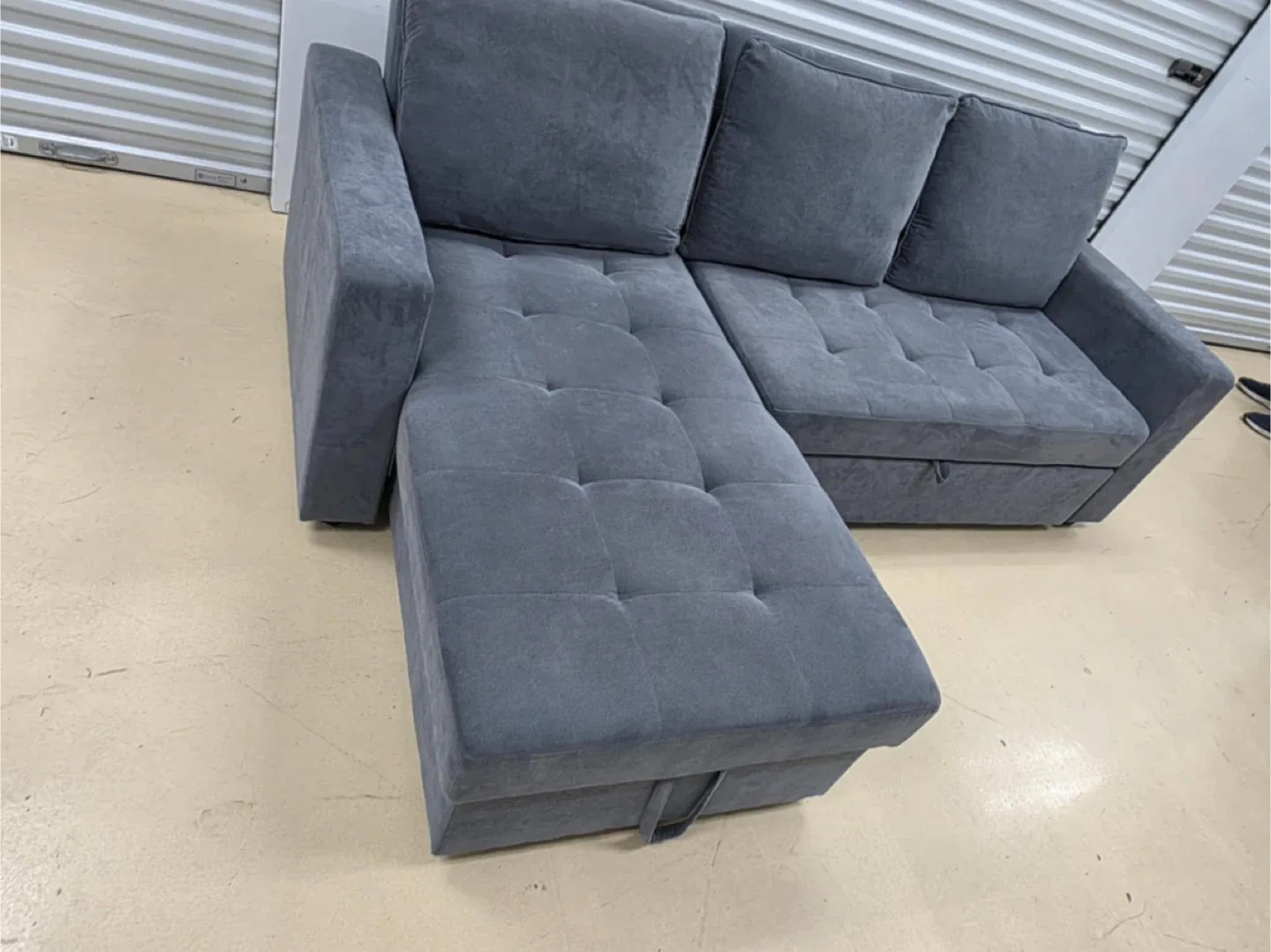 Grey Sectional Sofa with Storage image indicator(2)
