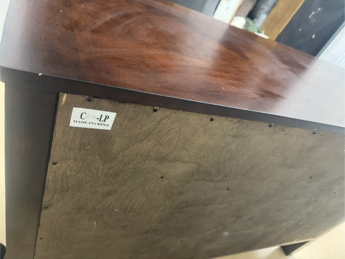 Brown Wood TV Stand with Storage image indicator(7)