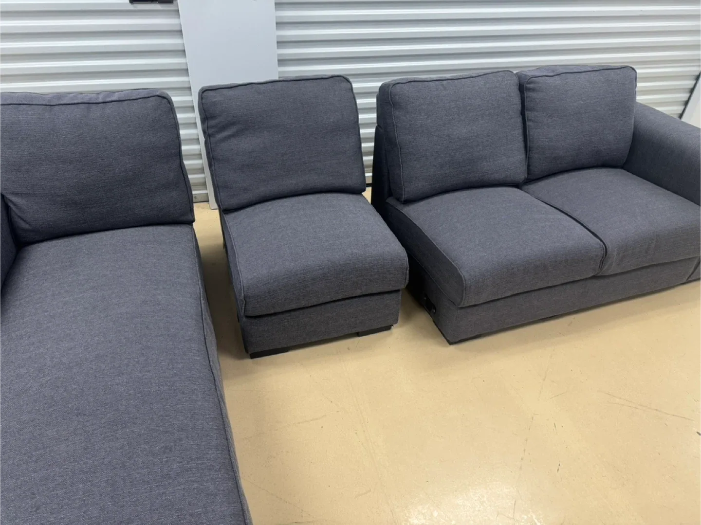 Grey Sectional Sofa with Chaise Lounge image indicator(8)