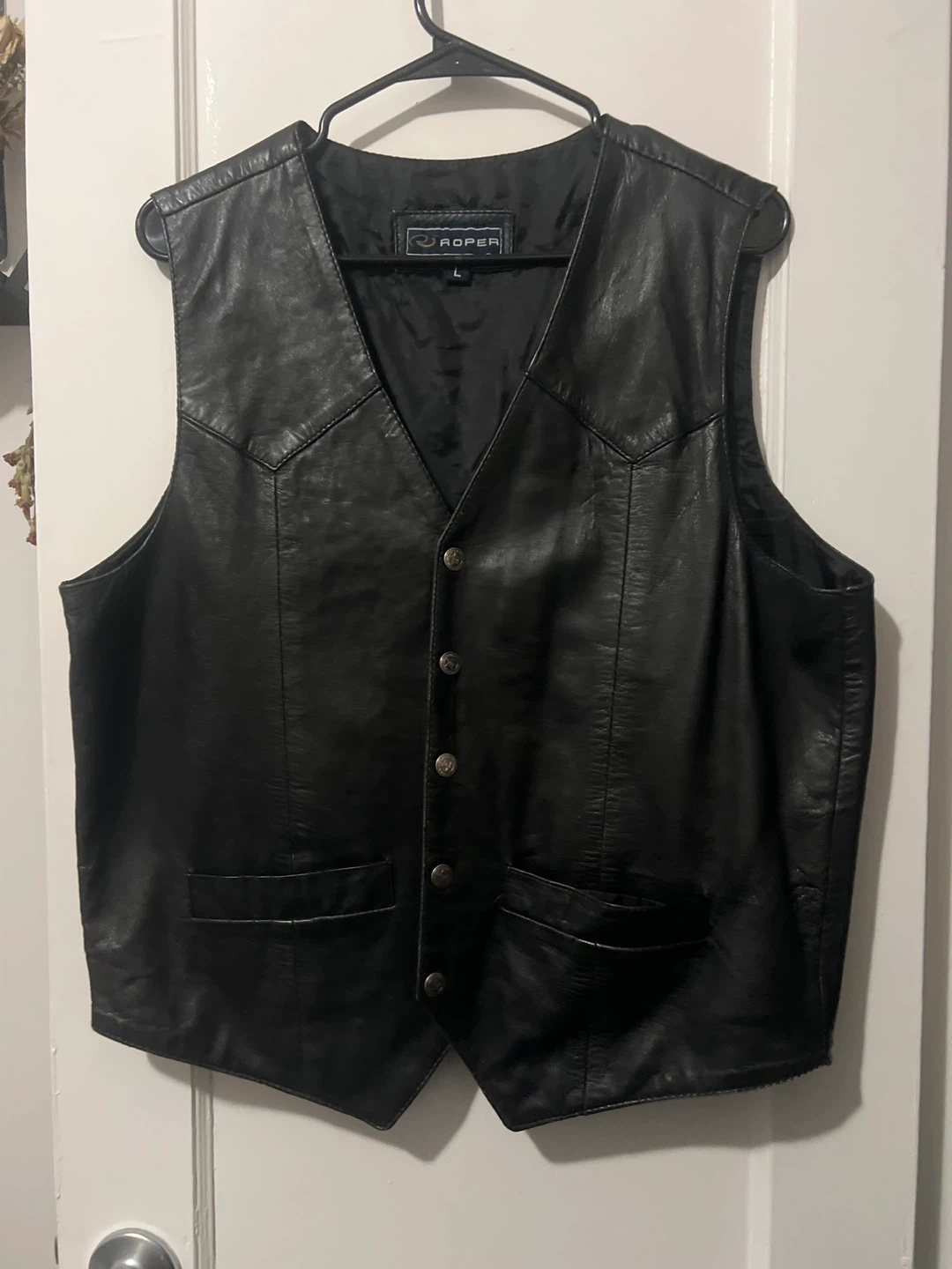 Roper Leather Vest - Size L