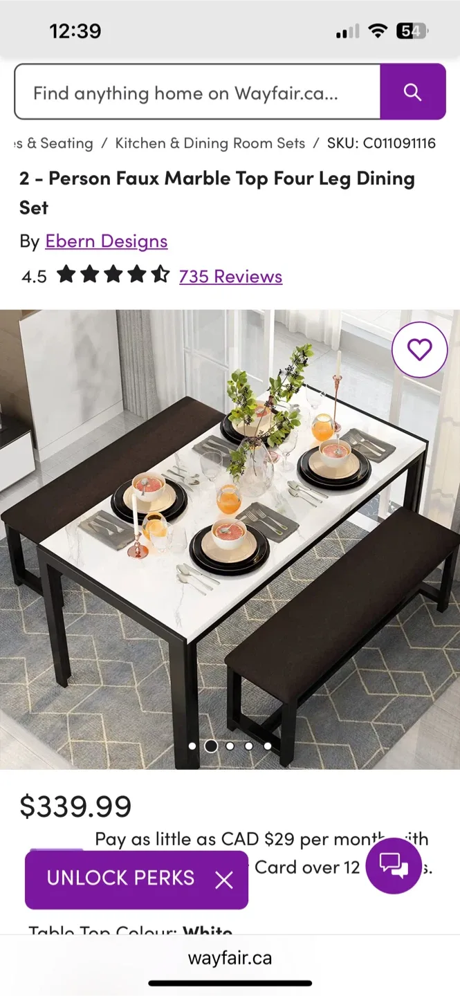 Dining Table with Bench Seating 🥕 image indicator(4)