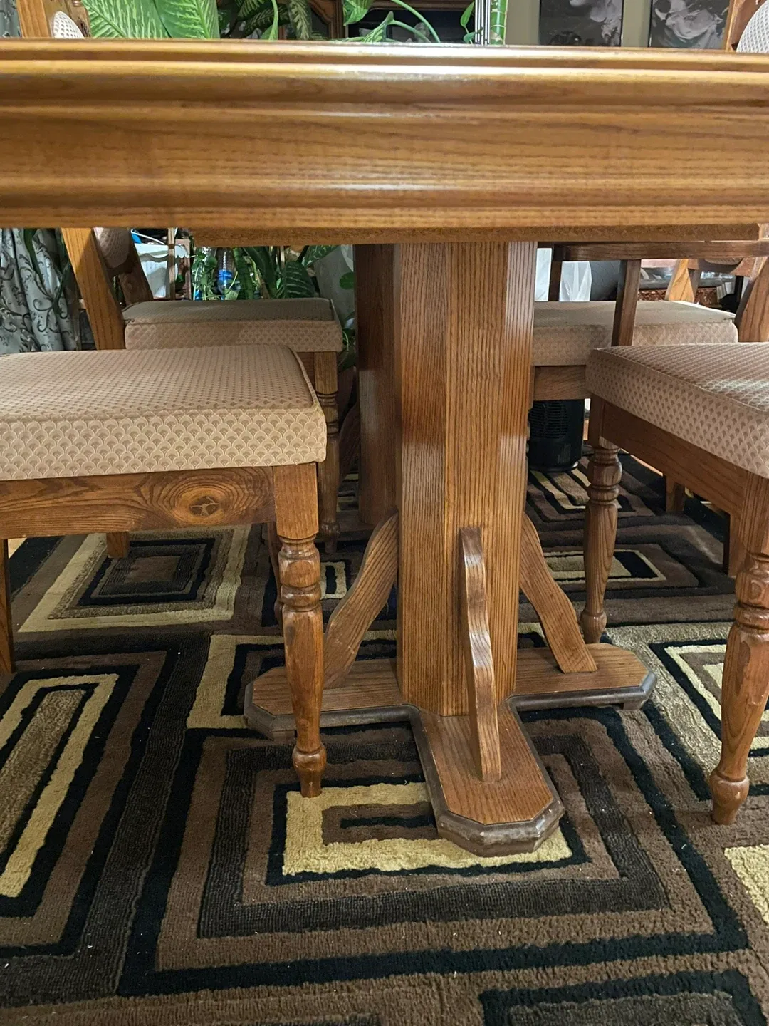 Oak Dining Table with 4 matching Chairs image indicator(3)