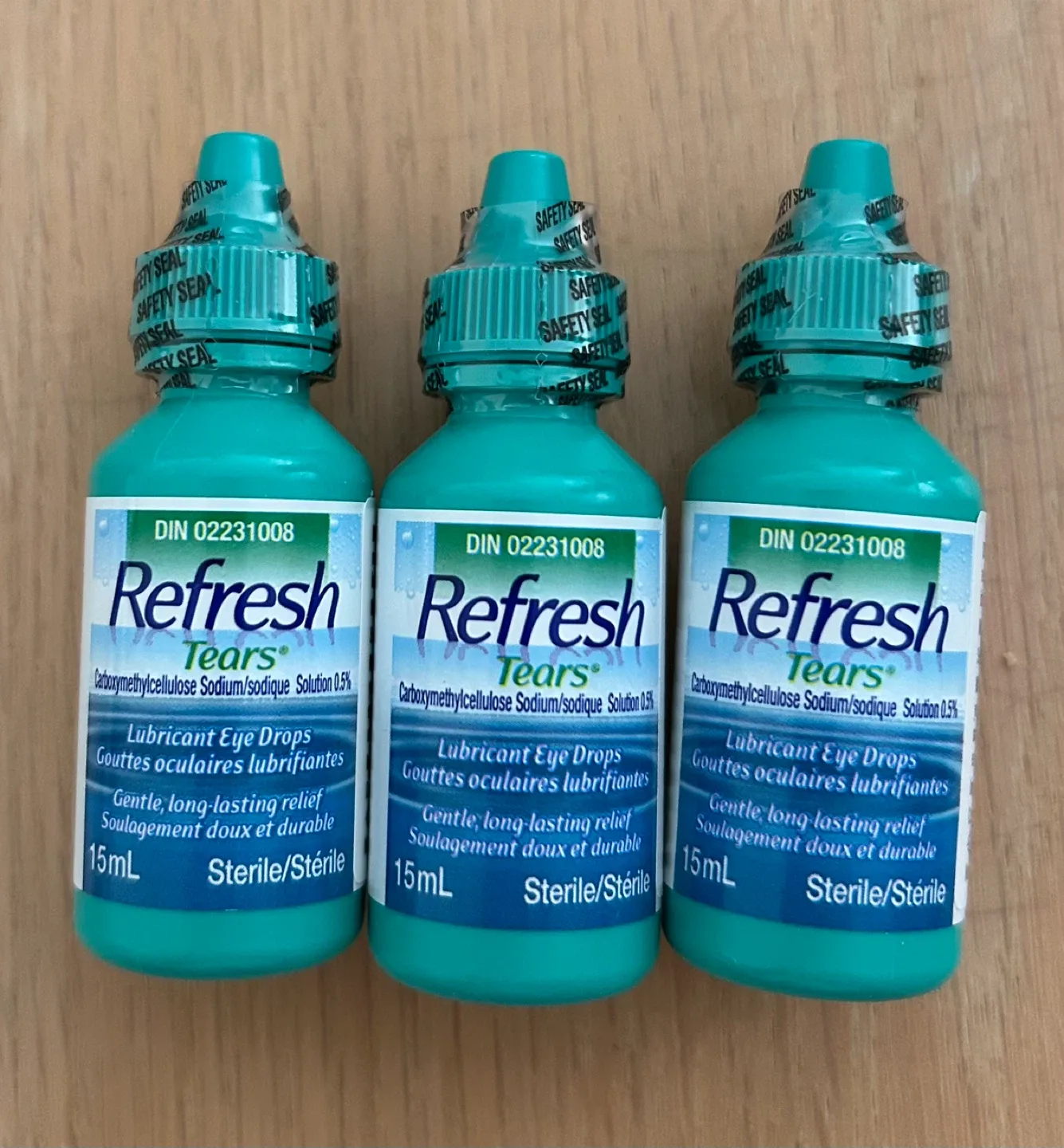 3 Refresh Tears Lubricant Eye Drops, 15mL