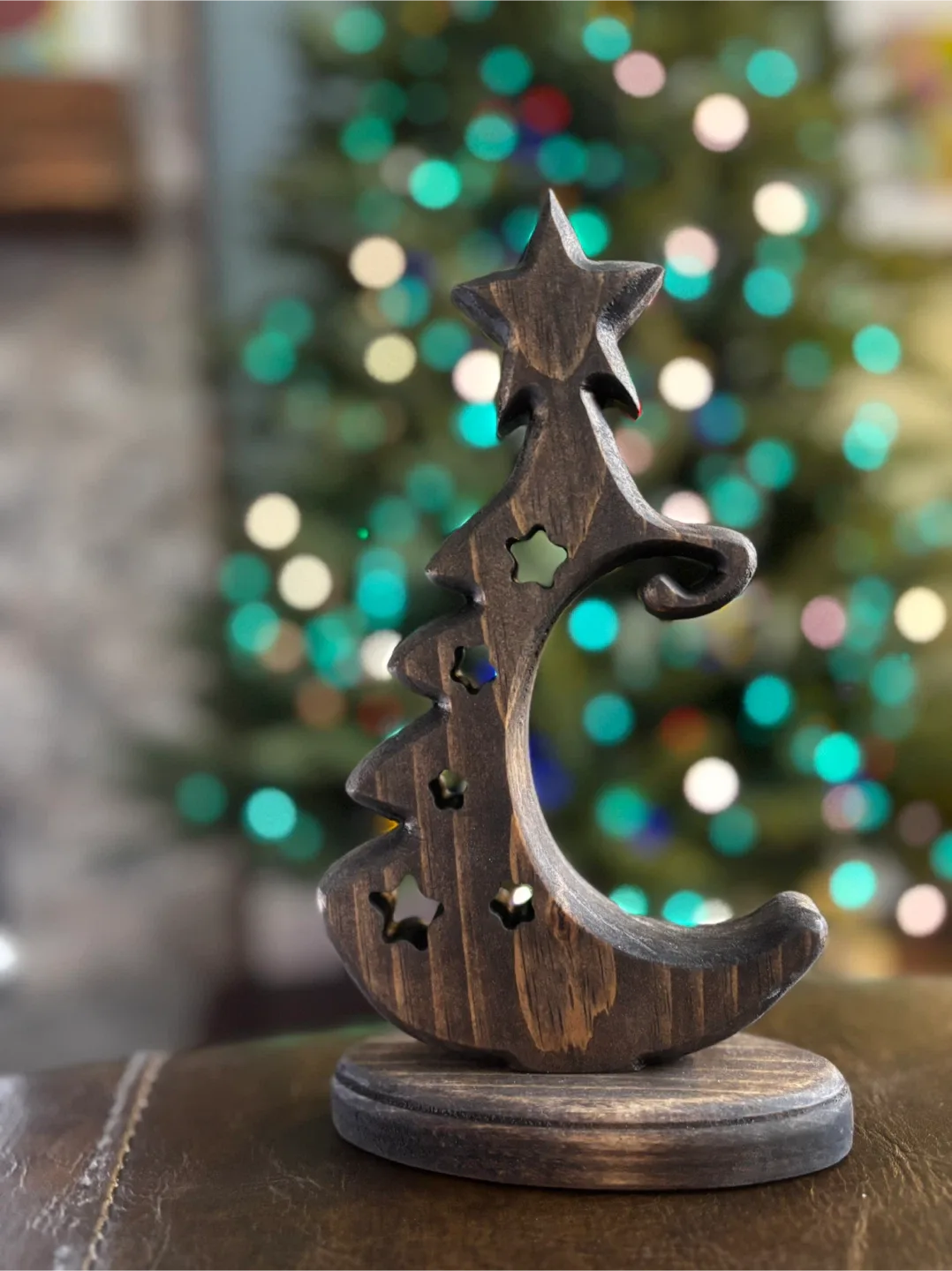🎄 Handcrafted Wooden Star Christmas Tree Ornament Holder – $25 🎄 image indicator(5)