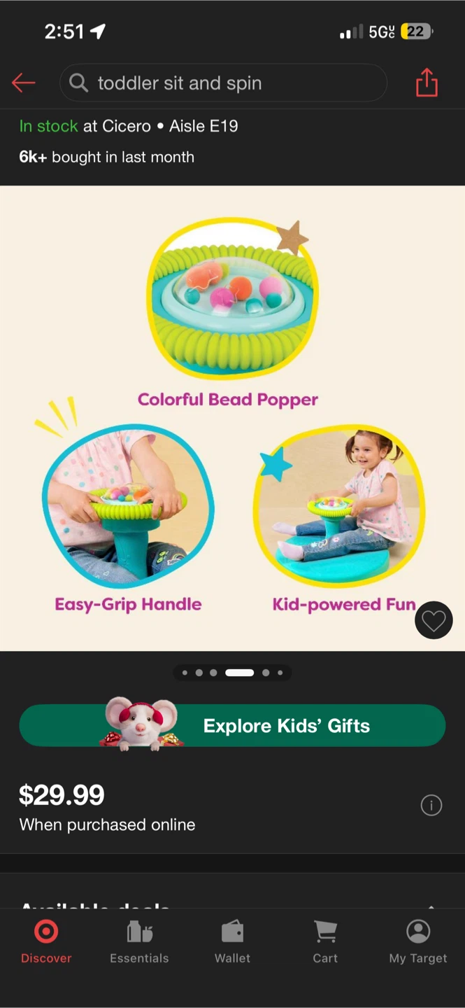 Toddler Sit and Spin - Like New! - photo 5