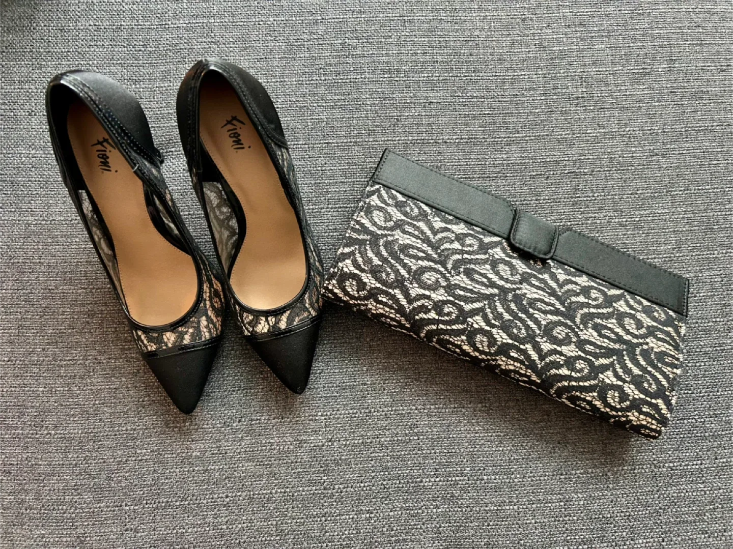 Fioni Heels & Matching Clutch - size 7 thumbnail