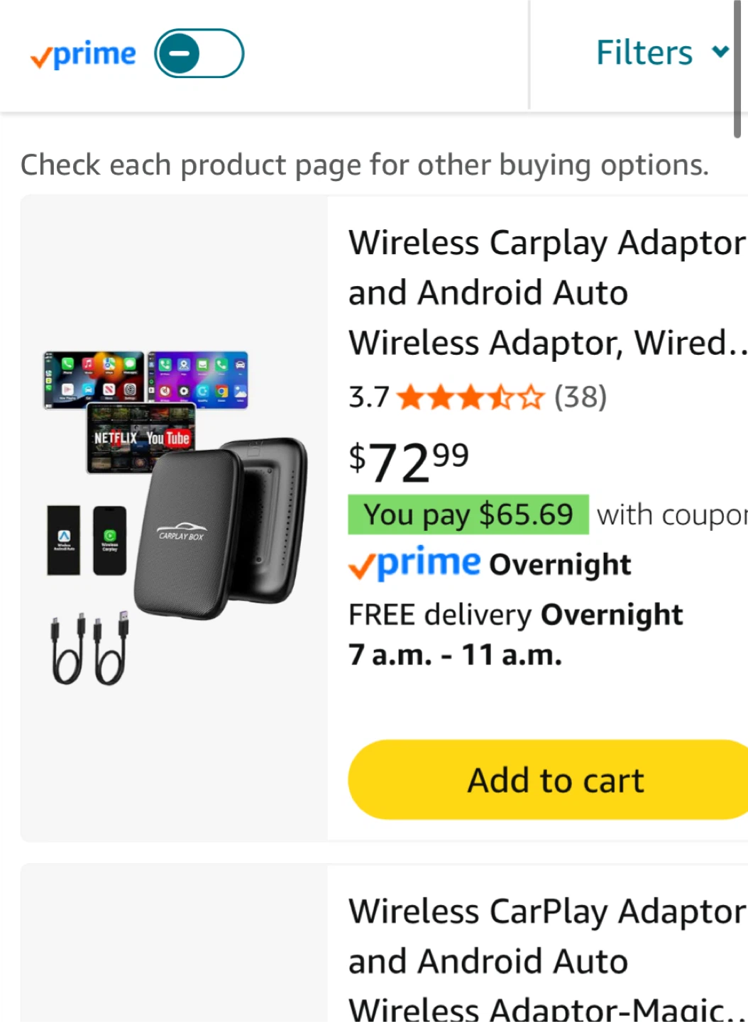 Wireless CarPlay & Android Auto Adaptor