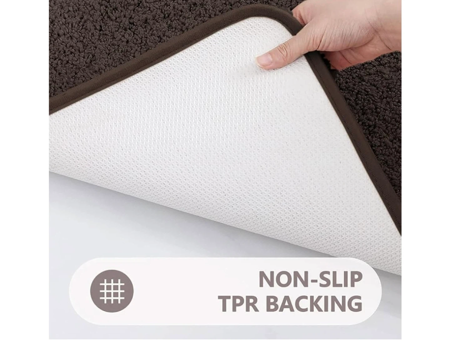 New OLANLY Microfiber Bath Mat - 16x24 Brown - photo 3