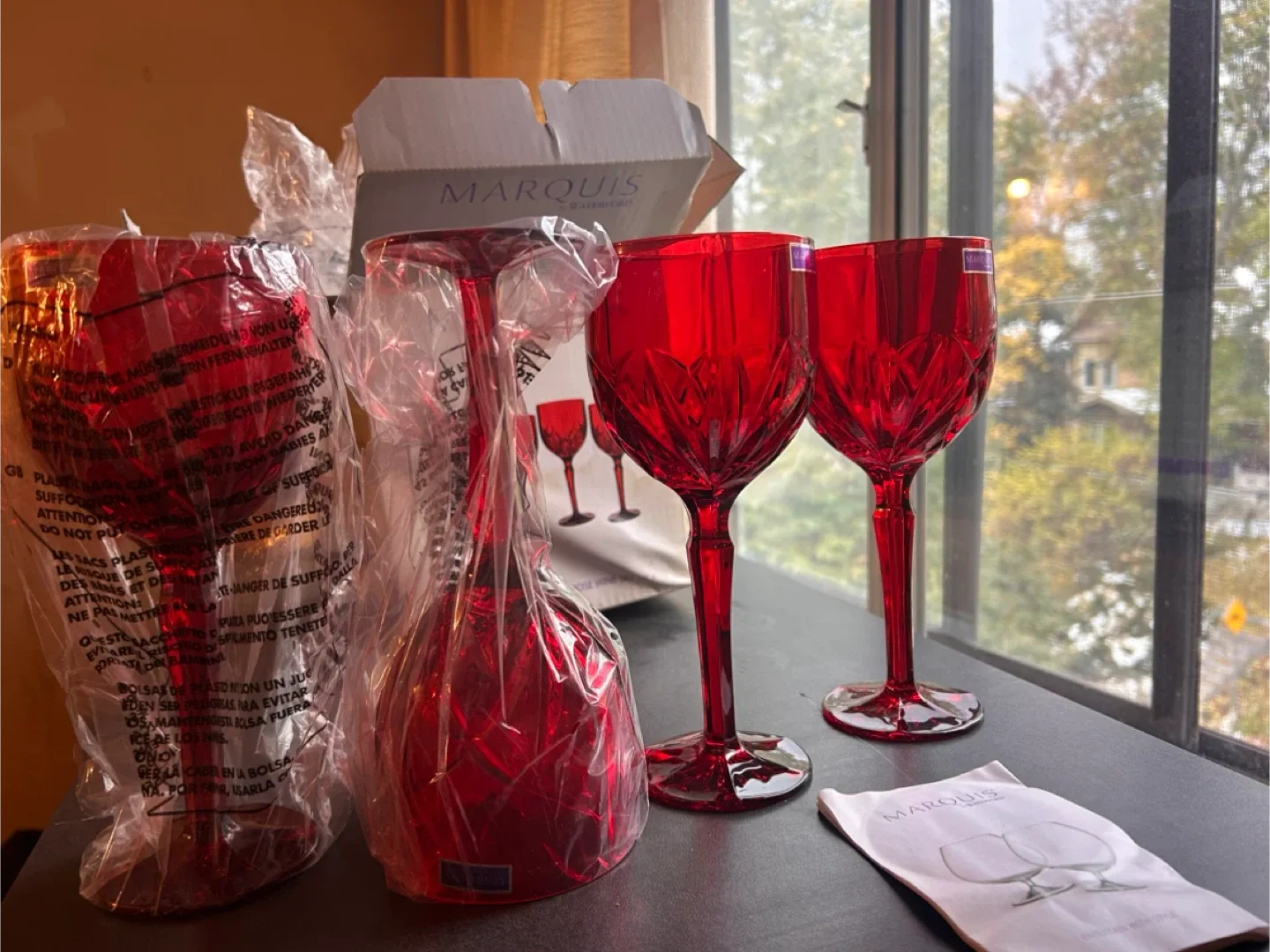 Set of 4 Marquis Waterford Wine Glasses image indicator(6)