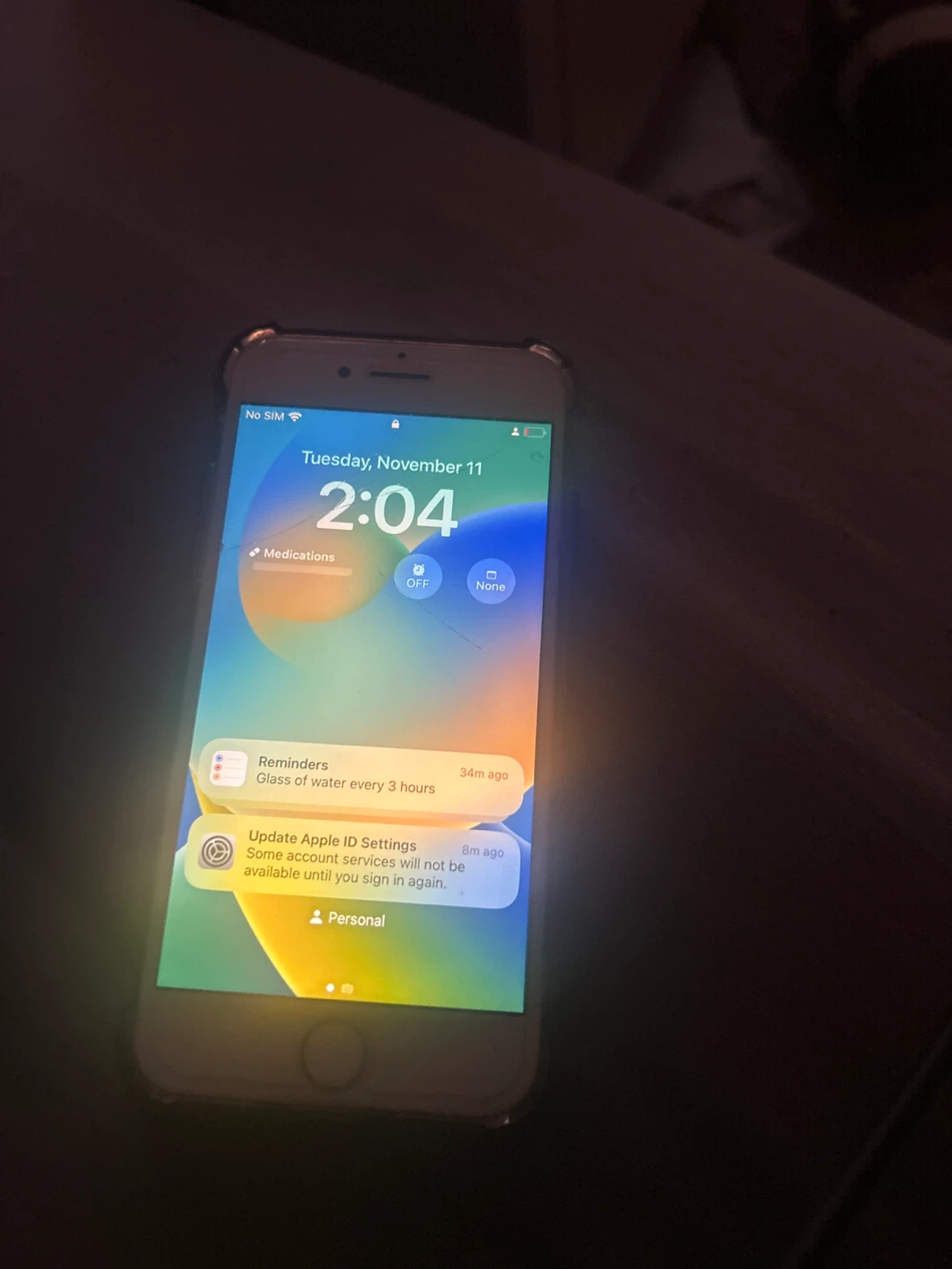 iPhone 6s with plastic case