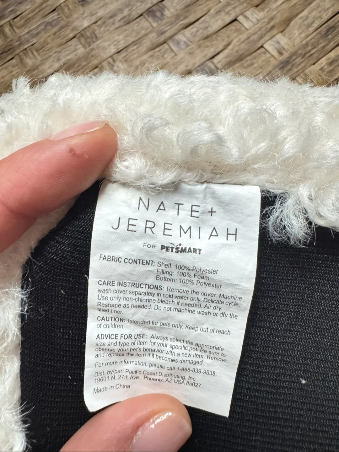 Wicker Dog Bed with Plush Cushion image indicator(8)