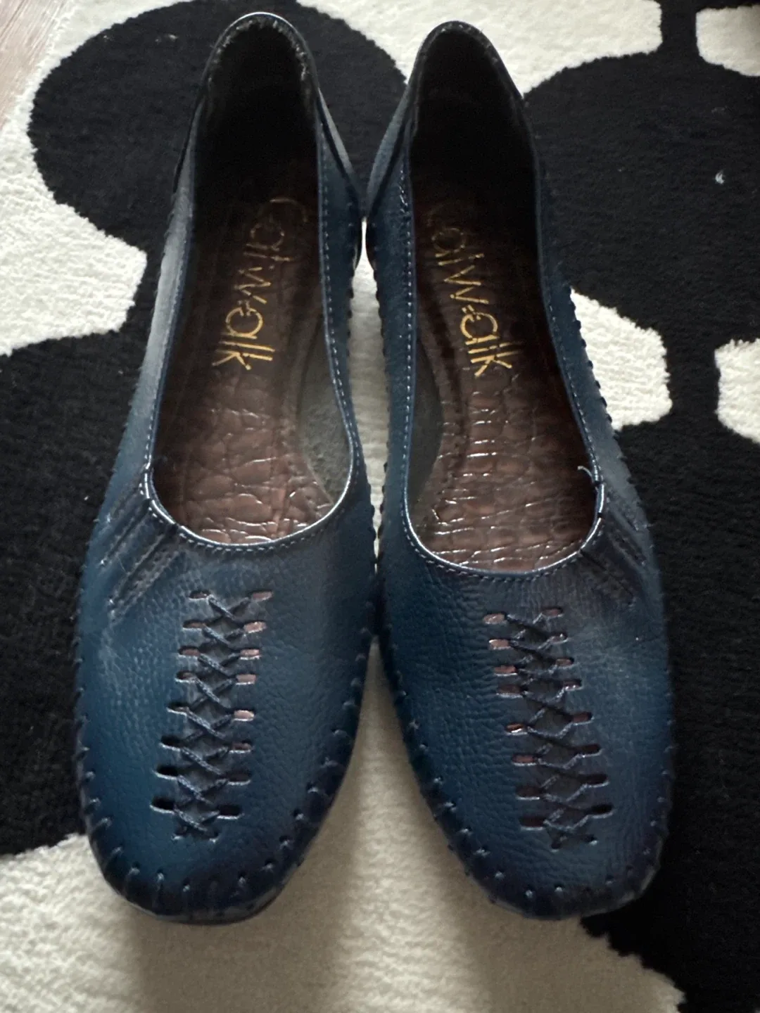 Catwalk Blue Leather Flats - Size 37 image indicator(3)