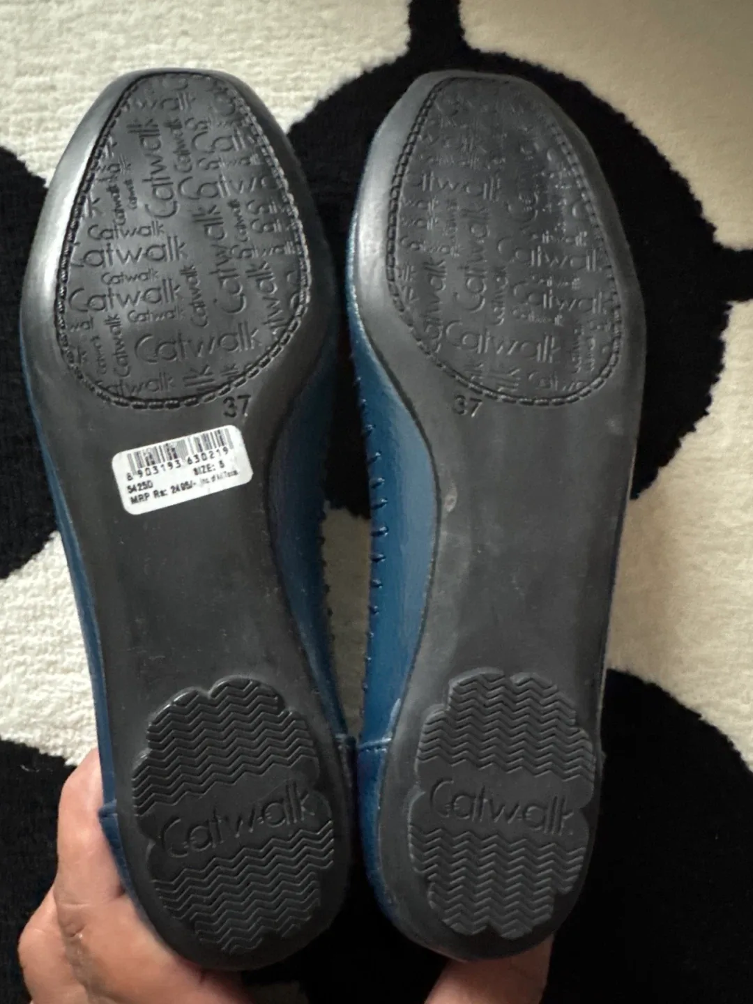 Catwalk Blue Leather Flats - Size 37 image indicator(2)