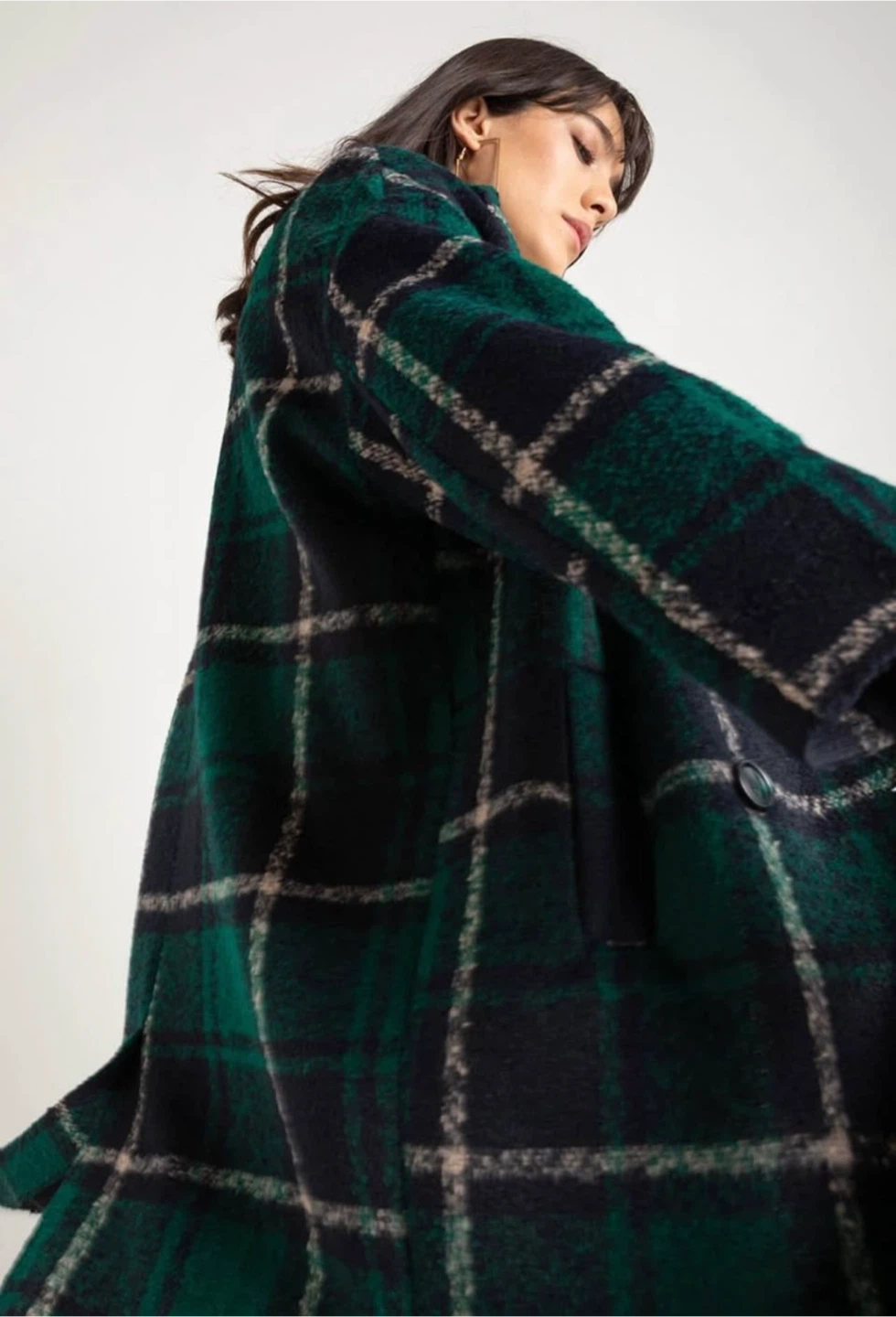 Classic Plaid Pattern Coat