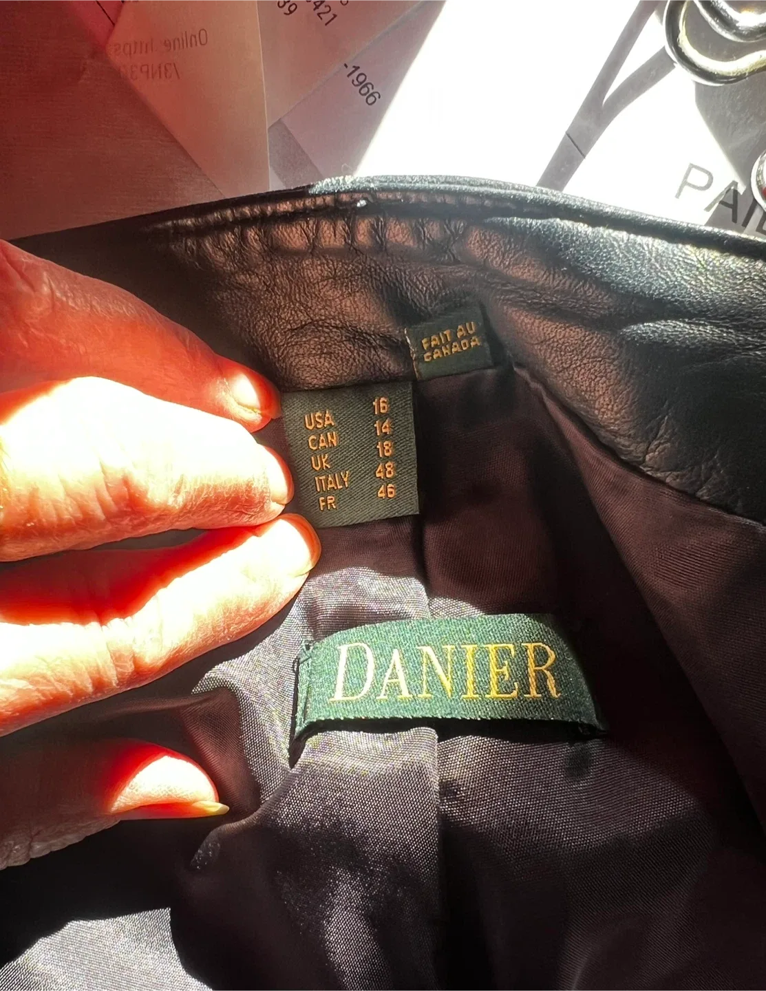 Danier Black Leather Pants - Size 14 image indicator(3)
