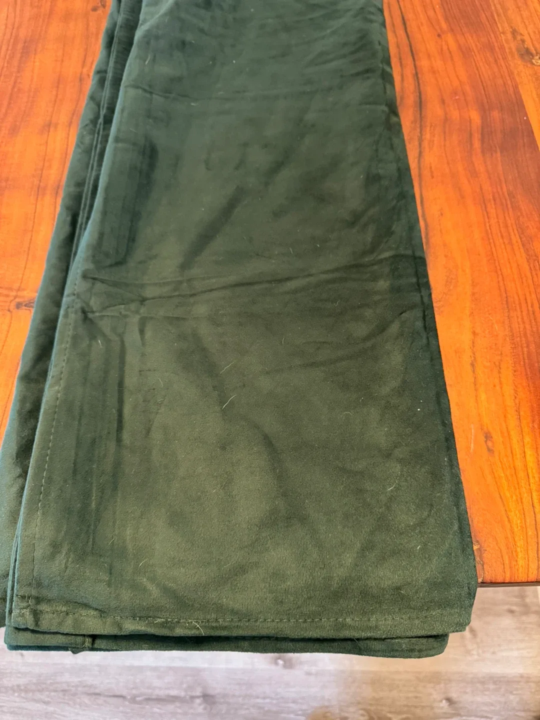 Structube Endi Velvet Curtain Panels - Green image indicator(3)