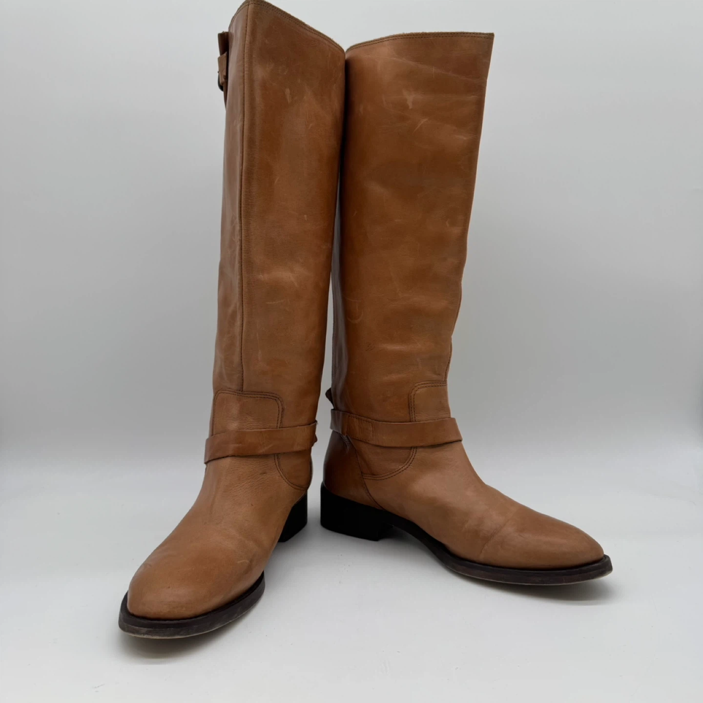 Italian Leather Tall Boots Women’s Size 8 US - 39 EU – Brown - photo 2