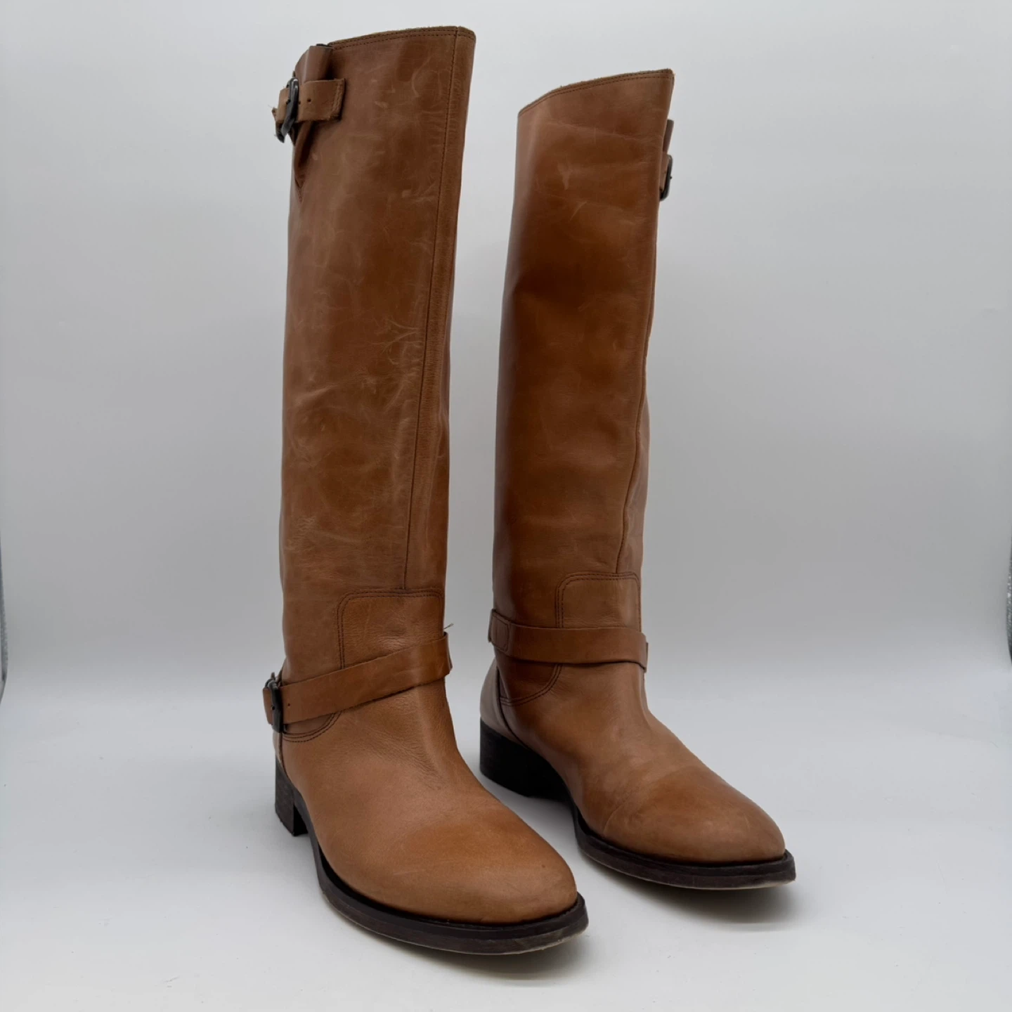 Italian Leather Tall Boots Women’s Size 8 US - 39 EU – Brown