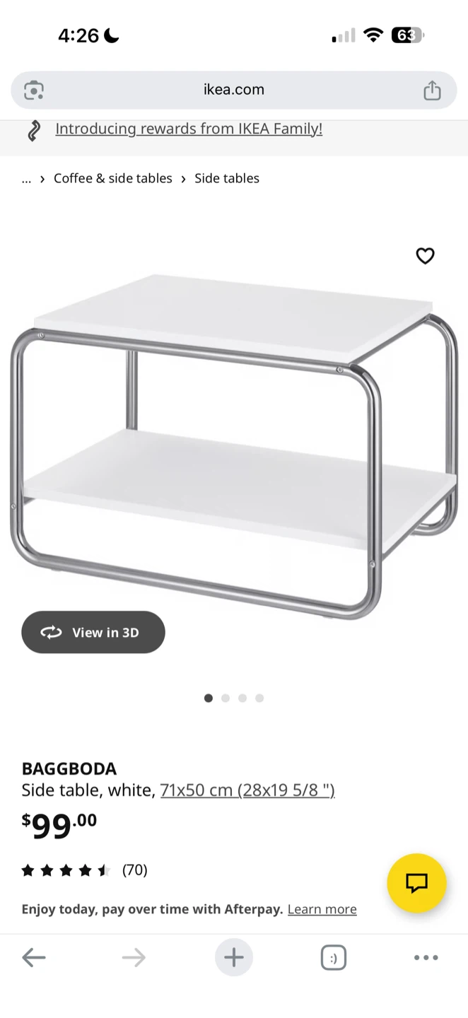 IKEA BAGGBODA Side Table - White - photo 2