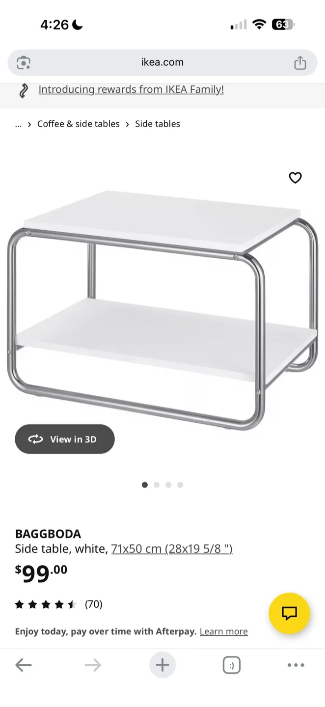 IKEA BAGGBODA Side Table - White image indicator(2)