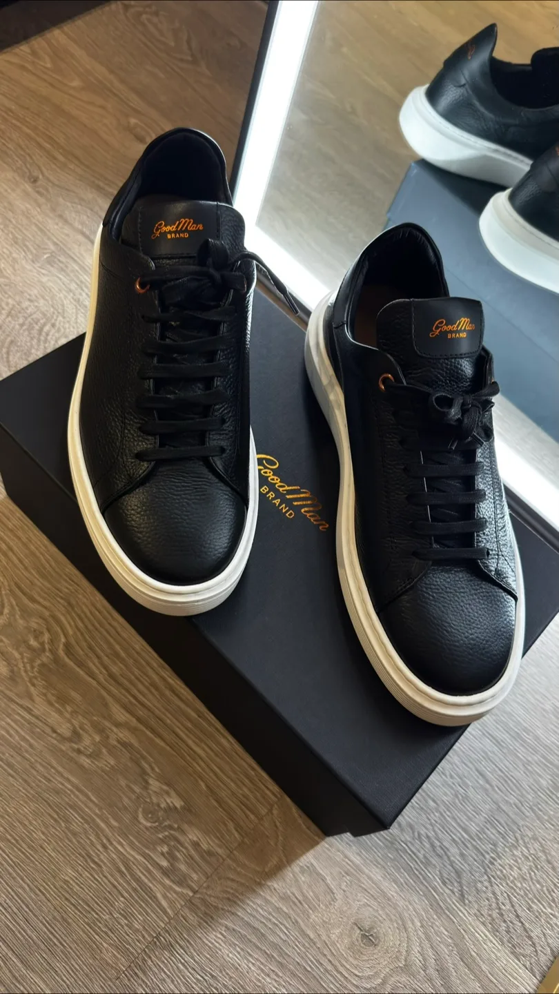Good Man Brand Black Leather Sneakers
