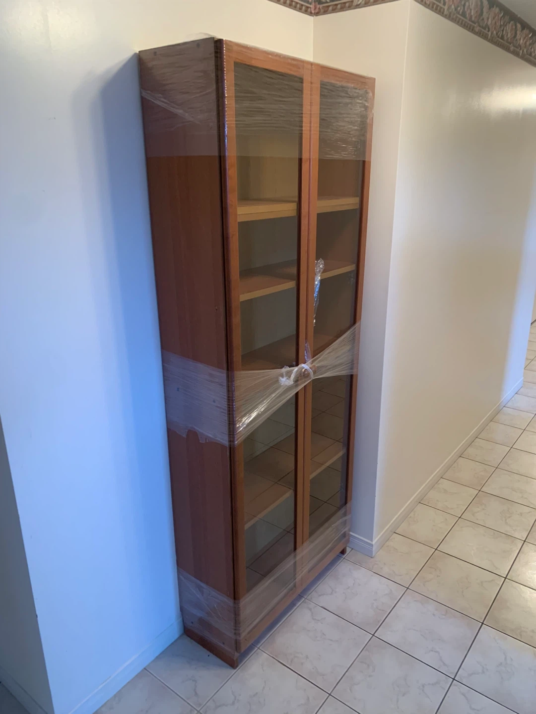 Wooden Bookcase with Glass Doors - photo 3