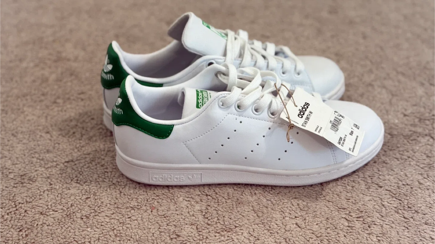 New Adidas Stan Smith White/Green Shoes image indicator(4)