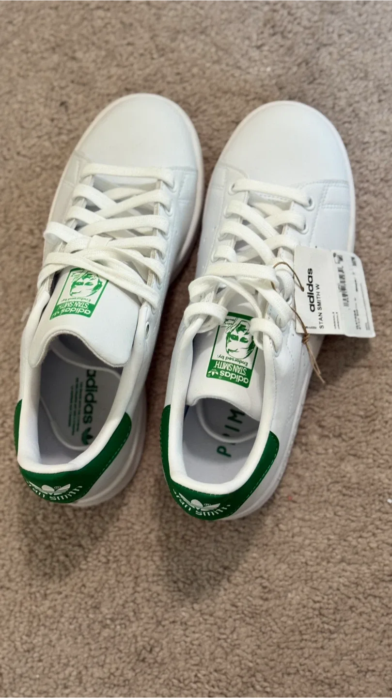 New Adidas Stan Smith White/Green Shoes image indicator(2)