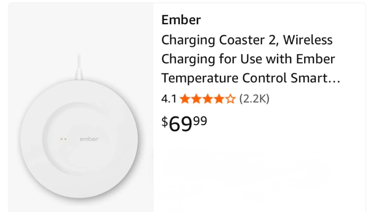 New Sealed Ember Charging Coaster 2 - Rose Gold - photo 3